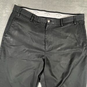 Callaway Golf Pants Men's 40x30 Black Stretch Waistband Performance Flat Front